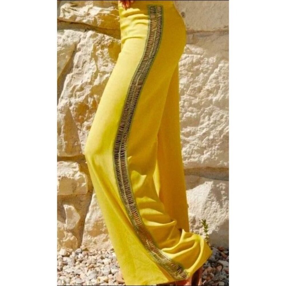My Beachy Side Beaded Cover-Up Wide-Leg Pants Size M NWT - Picture 2 of 7